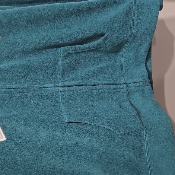 Vntg Sz M-L (1) FOX Womens Zip Up Fleece Winter Cold Weather Hooded Sweatshirt - Picture 3 of 10